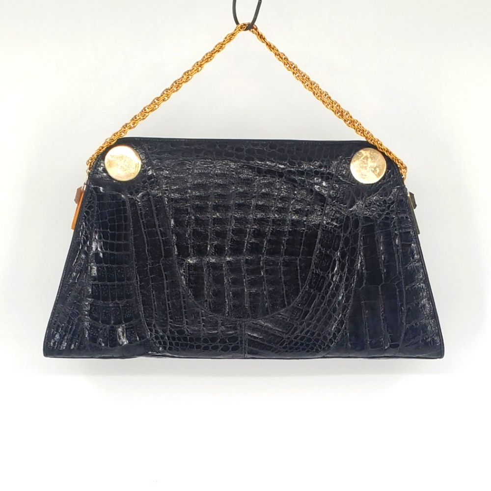 Crocodile women's purse. 16 "" length x 9 " high